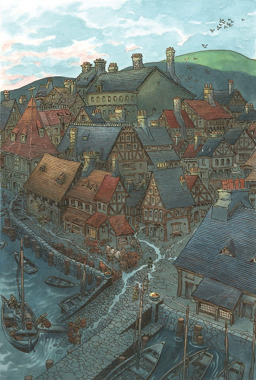 Dies ist eine Illustration von Ursula K. Le Guins Earthsea, Geschichten aus Earthsea HD-Handy-Hintergrundbild