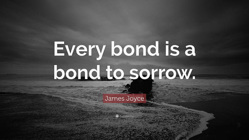 James Joyce Quote: “Every bond is a bond to sorrow.” HD wallpaper | Pxfuel