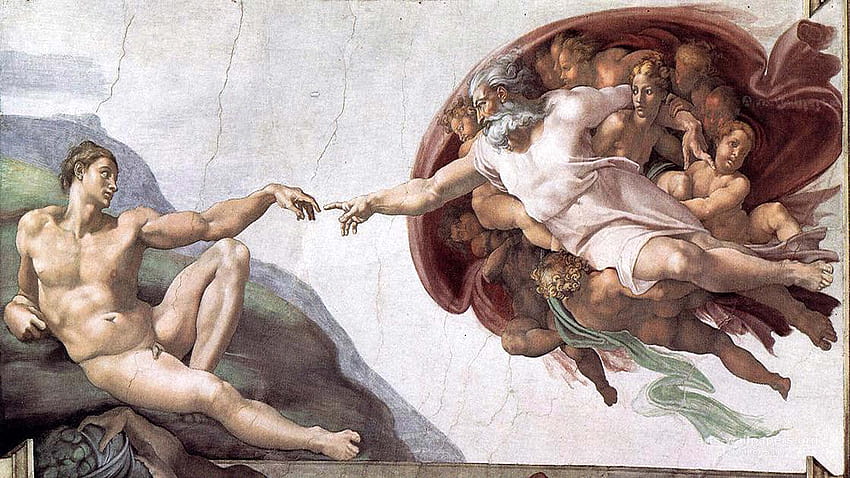 The Creation Of Adam Michelangelo, michelangelo adam HD wallpaper