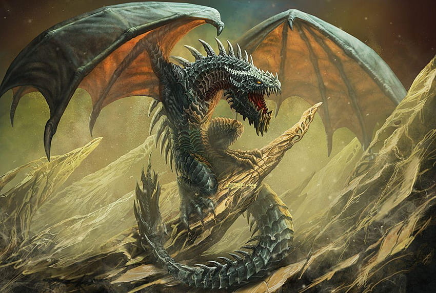 Dragons Wings Wyvern Fantasy Roar Wallpaper HD