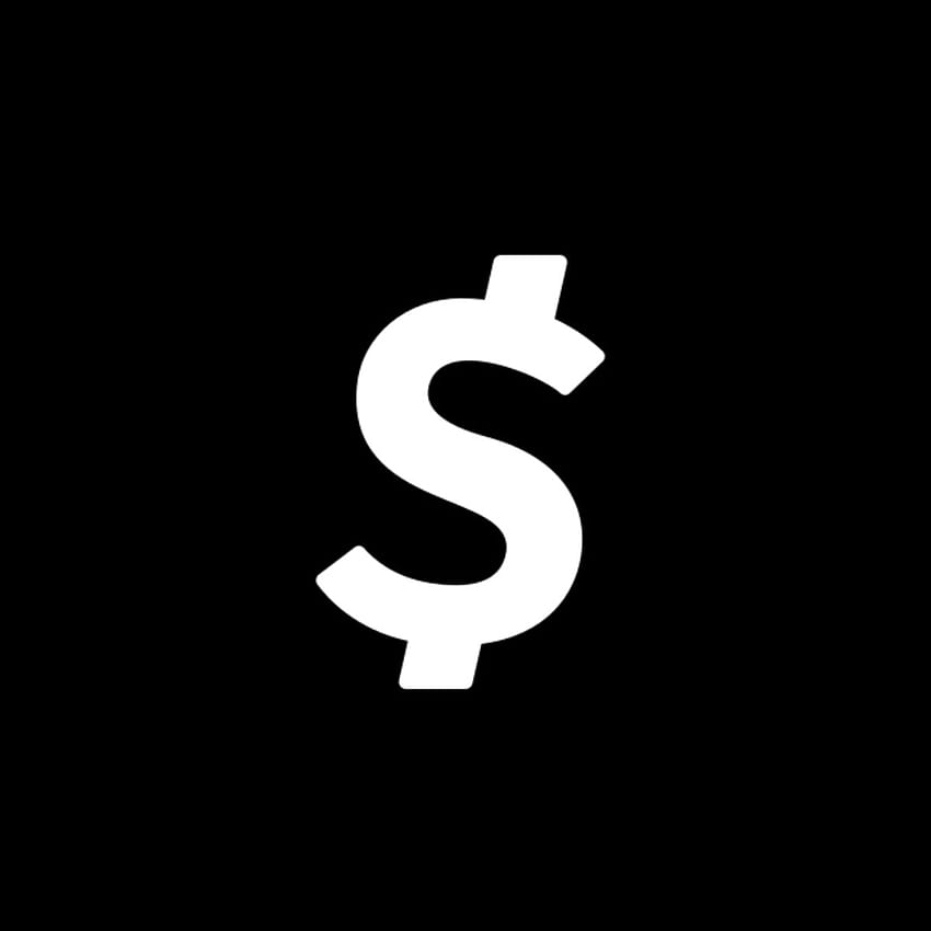 Cashapp black icon, cash app HD phone wallpaper
