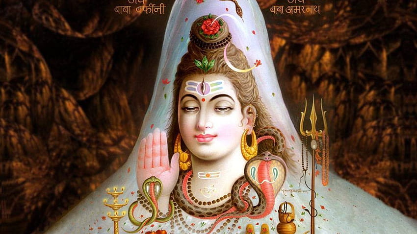 Shiv Shankar Bhole Nath Lord Shiva Amarnath Shivling Sfondo HD
