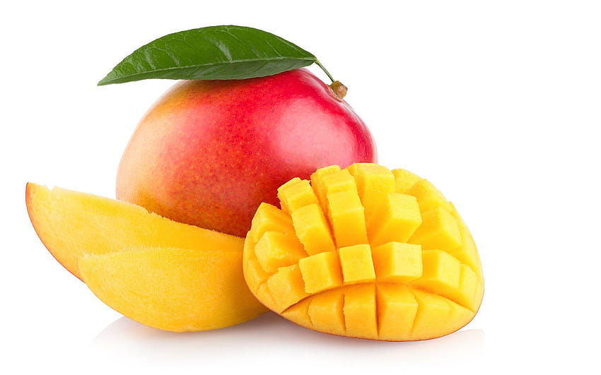 Mango fruit and slices HD wallpaper