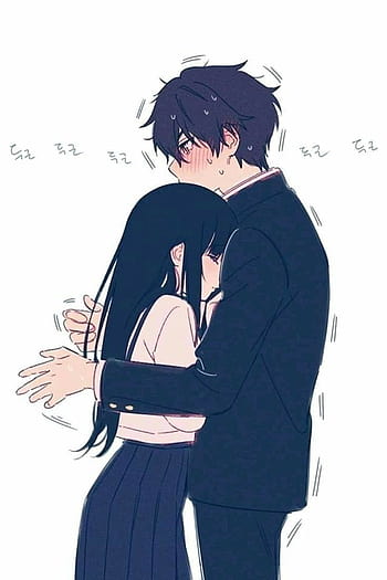 Anime couple hug HD wallpapers | Pxfuel