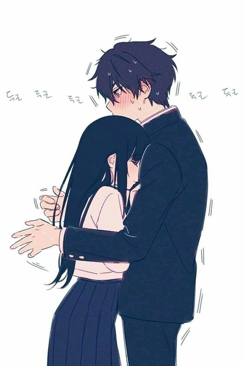 Anime Couple Hugging Stock Illustrations RoyaltyFree Vector Graphics   Clip Art  iStock