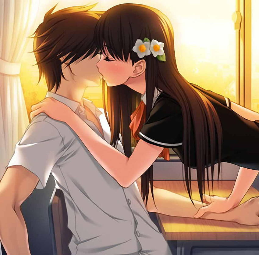 ar27-anime-girl-kiss-cute-art-drawing-wallpaper