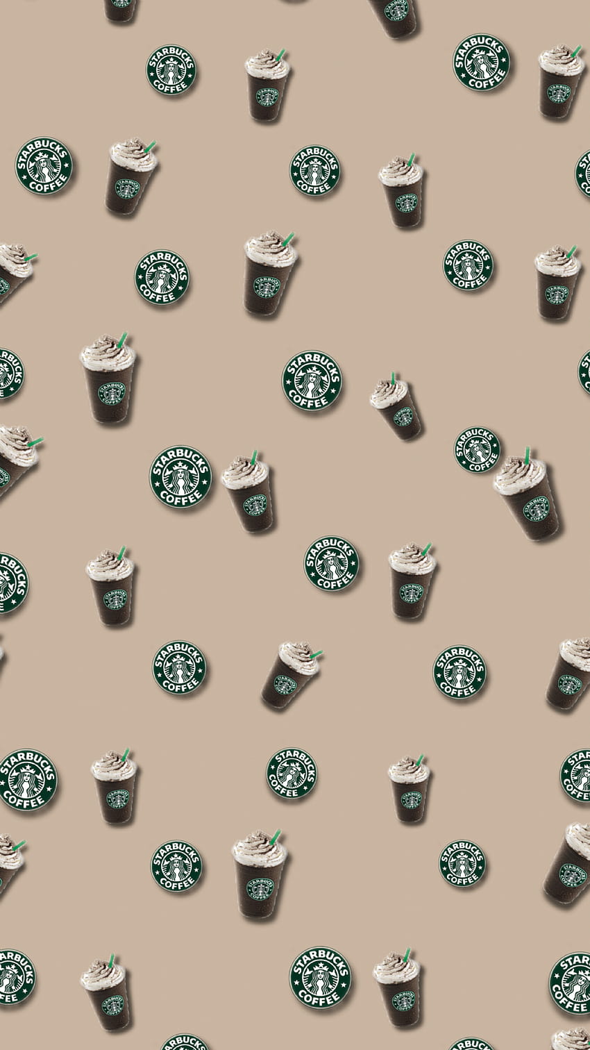 Starbucks Coffee, patrón de starbuck de otoño fondo de pantalla del teléfono