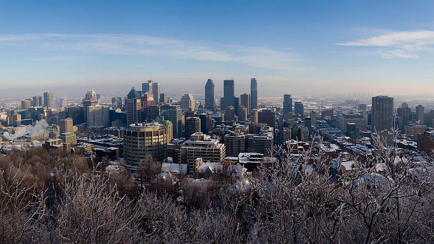 1920x1080 winter, montreal, canada, snow, trees backgrounds, winter skyline HD wallpaper