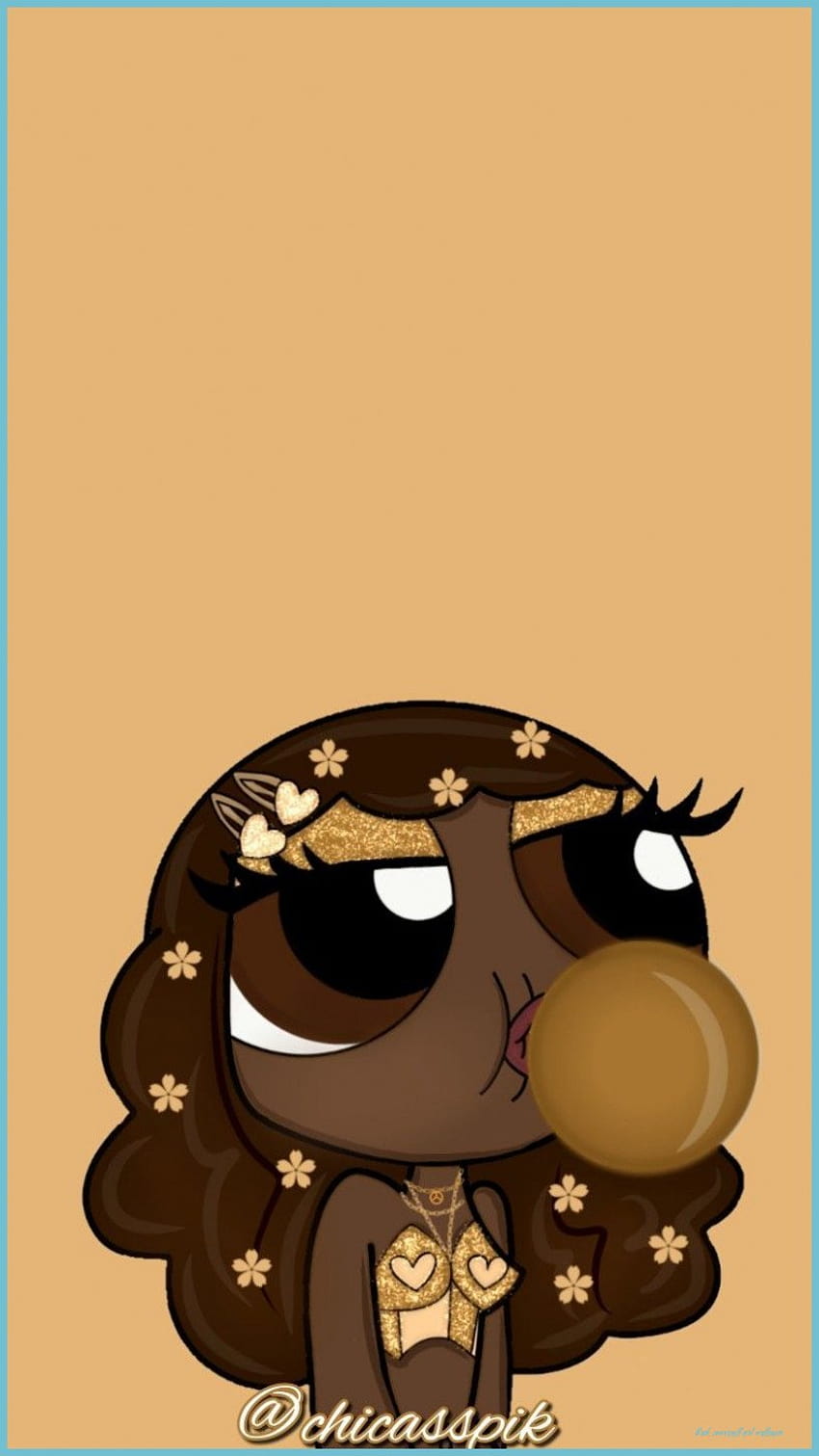 Black Powerpuff Girl, aesthetic brown hair girl HD phone wallpaper