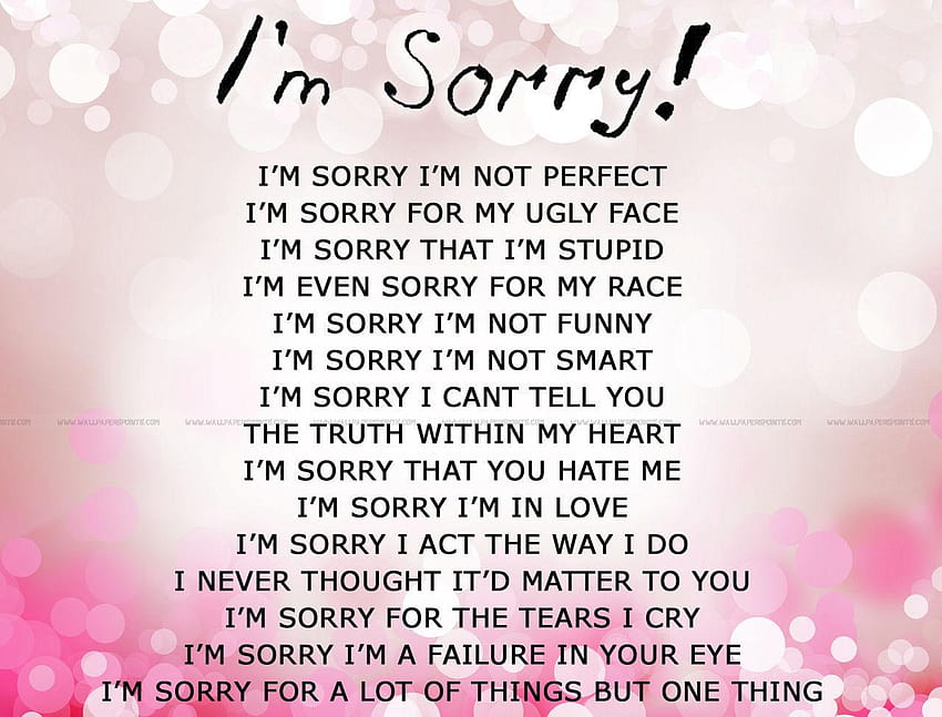 Quotes about Sorry, im ugly HD wallpaper