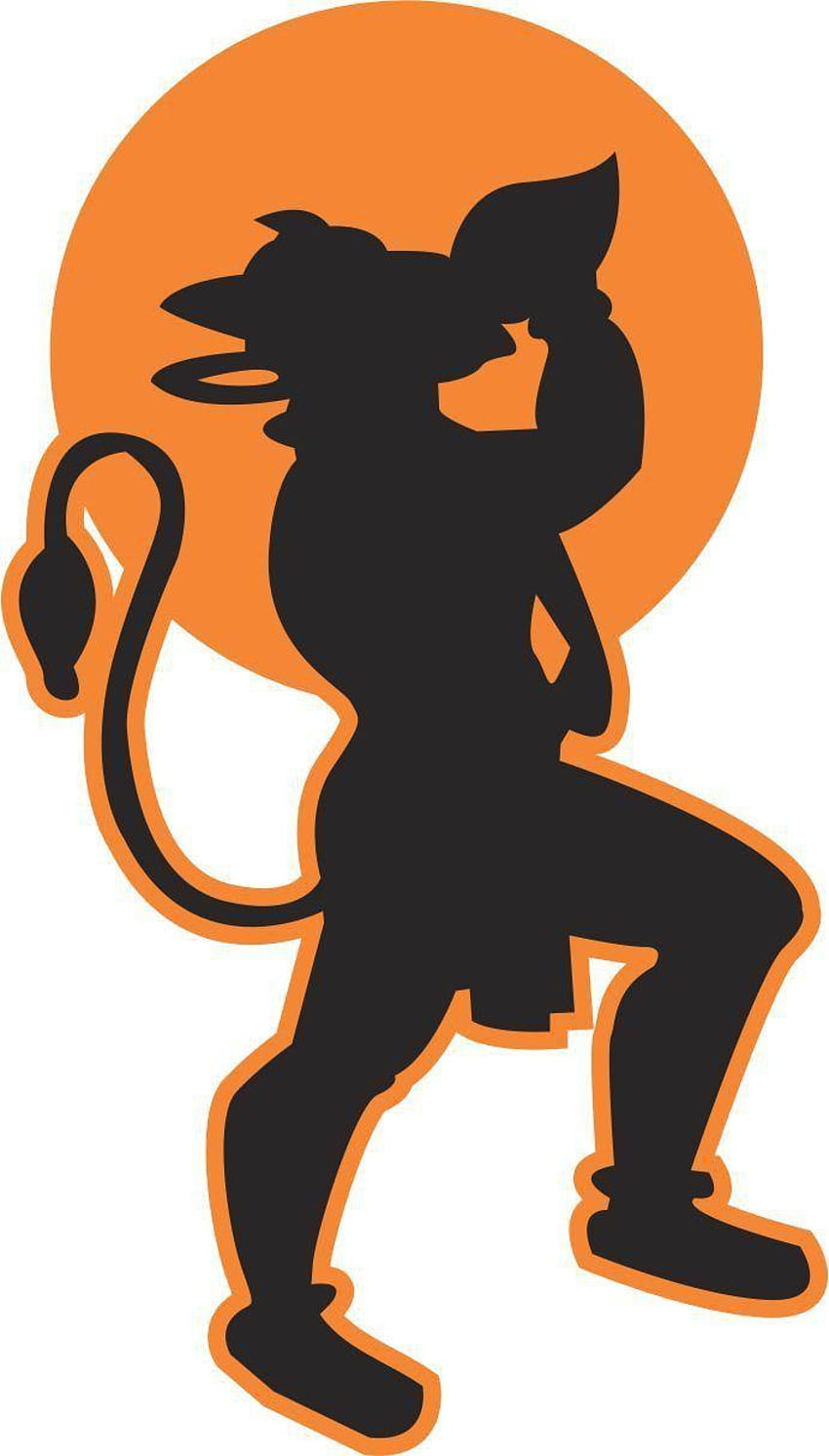 Angry Hanuman Car Sticker, Fits In All Cars - WallMantra