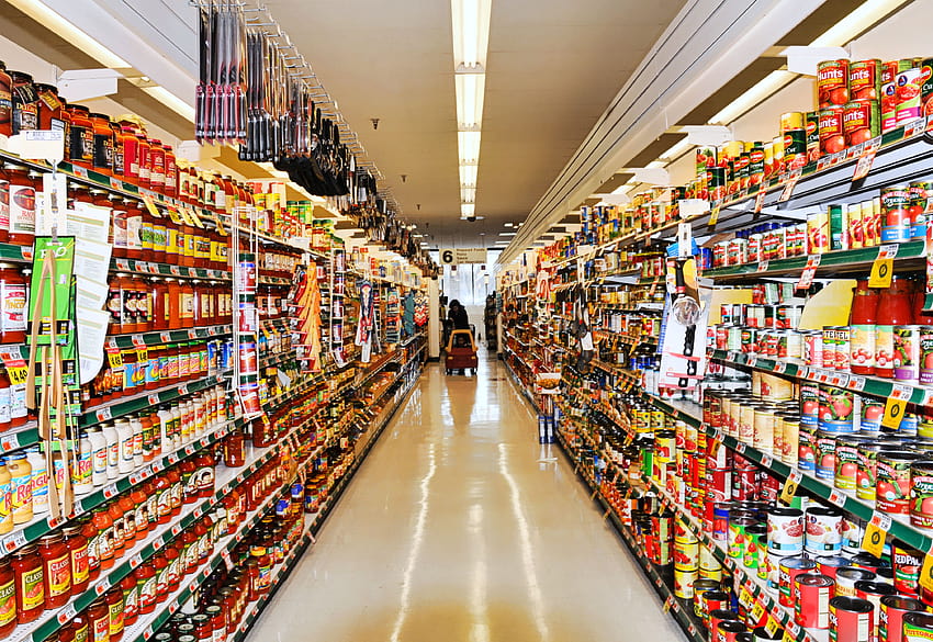 Supermercado Alta Qualidade, loja geral papel de parede HD
