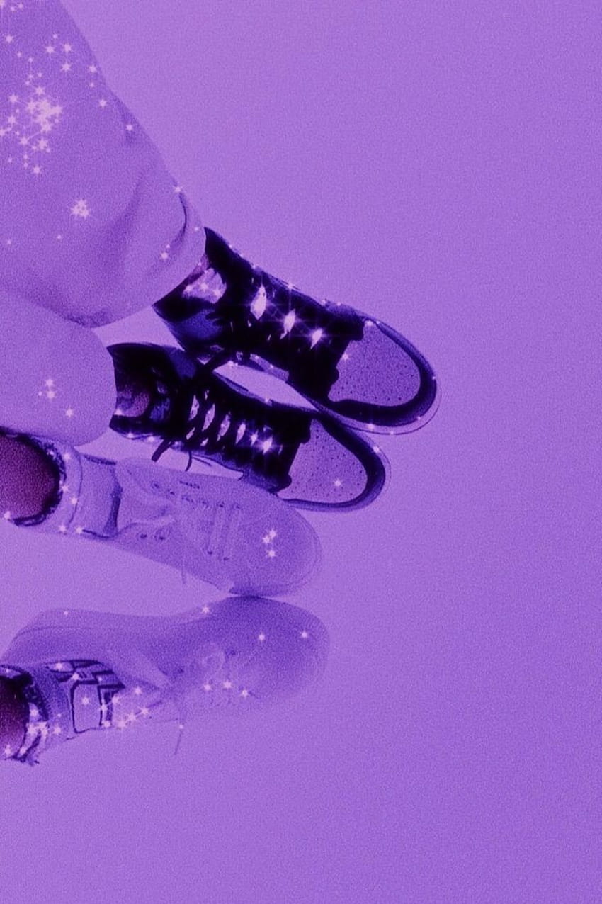 Yours Truly, purple shoes HD phone wallpaper