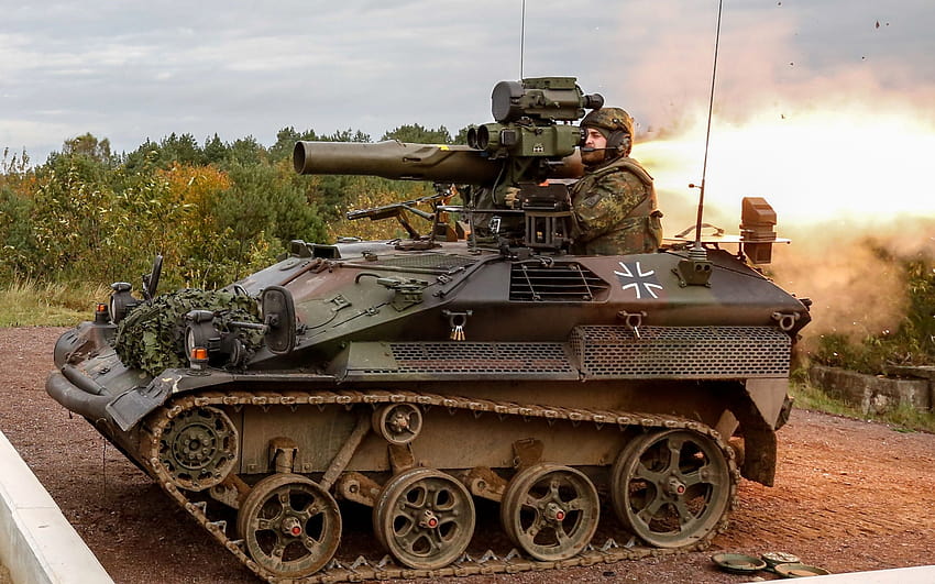 Wiesel 1 TOW, caterpillar fighting vehicle, anti, missile tank HD wallpaper