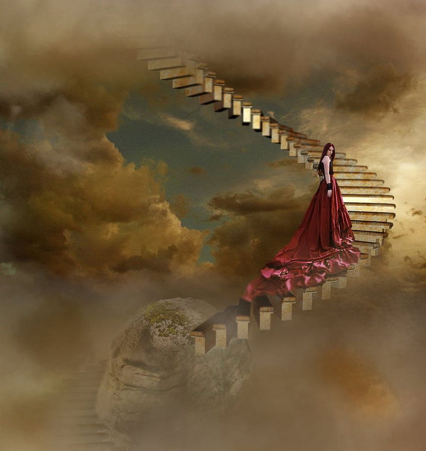 Stairway to heaven, stairway women HD phone wallpaper