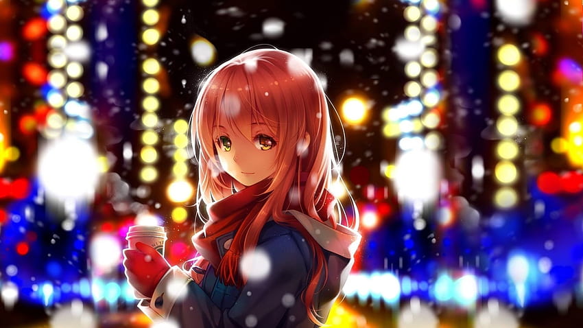 30 Christmas Anime Girl, ordinateur portable de Noël anime Fond d'écran HD