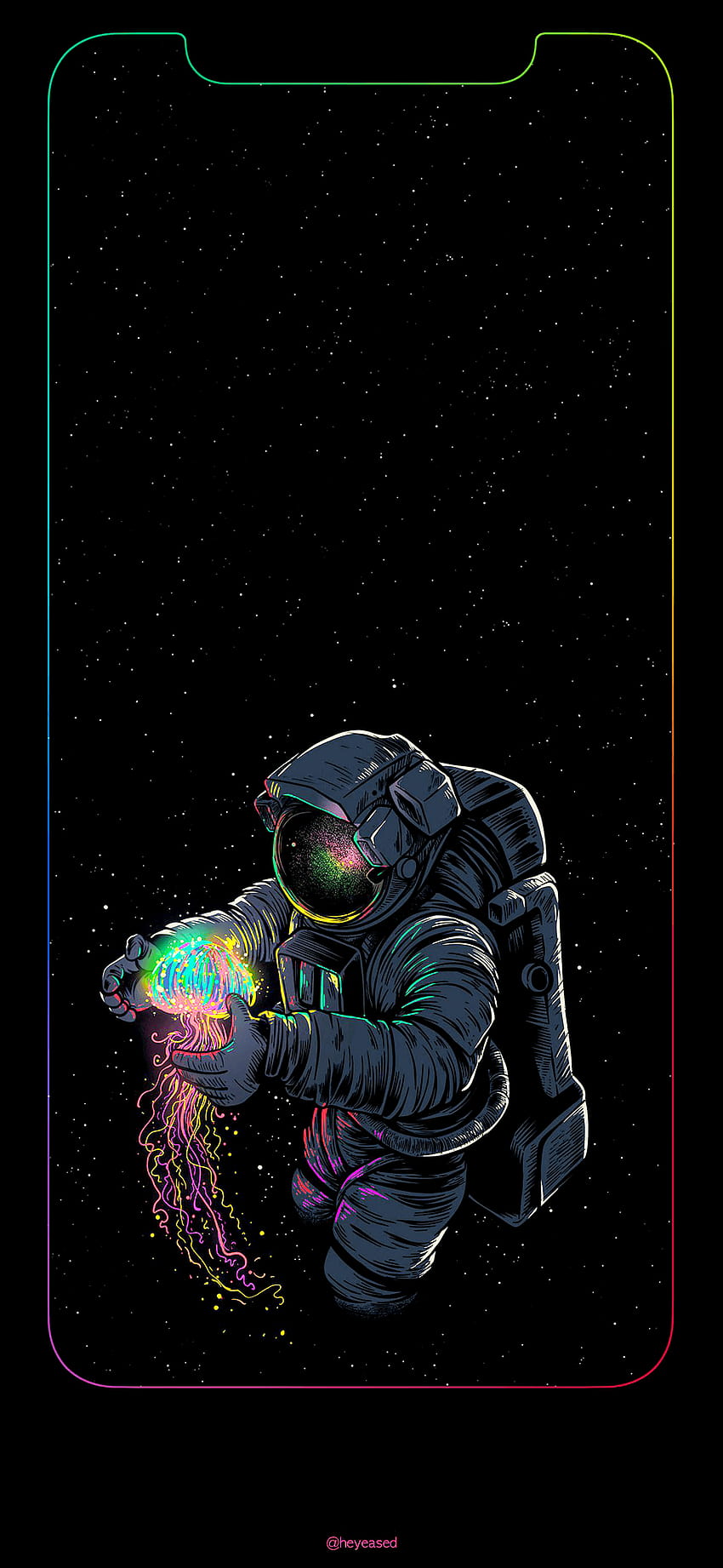 Astronaut iPhone Xs Notch Border [1301x280]. Remake of, iphone 10 xs max planet HD phone wallpaper