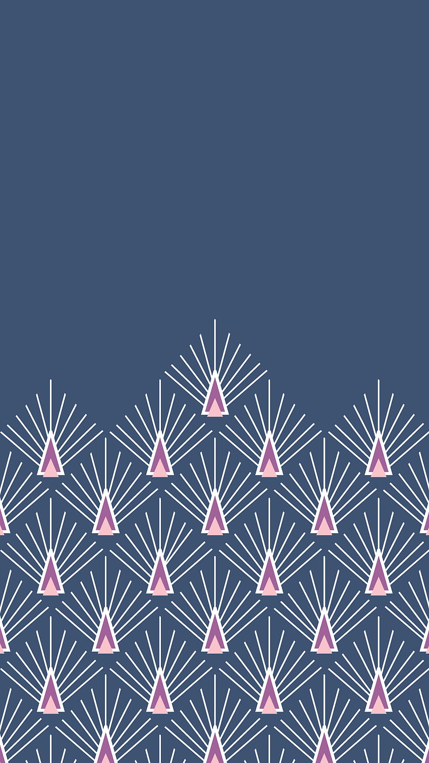 Arrière-plans de téléphone Art déco, ipad esthétique géométrique bleu sarcelle et rose Fond d'écran de téléphone HD