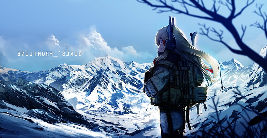 Snow, Winter, Mountain, Girls Frontline, M4 Sopmod Ii, Soldier, winter mountain girl HD wallpaper
