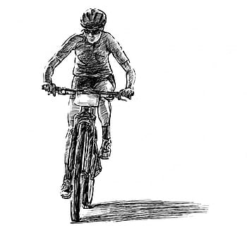 Child bike sketch icon Royalty Free Vector Image