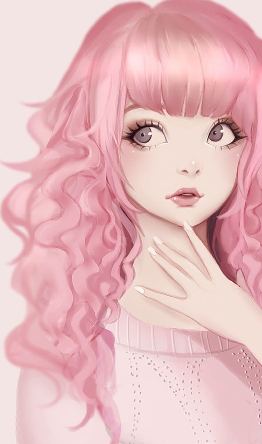 Aesthetic anime girls pink hair HD wallpapers | Pxfuel