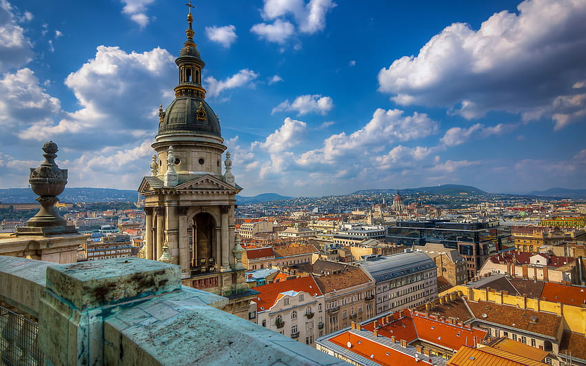 St Stephens Basilica, Budapest, Hungary, cityscape, old city, summer, travels with resolution 2880x1800. High Quality, hungary summer HD wallpaper
