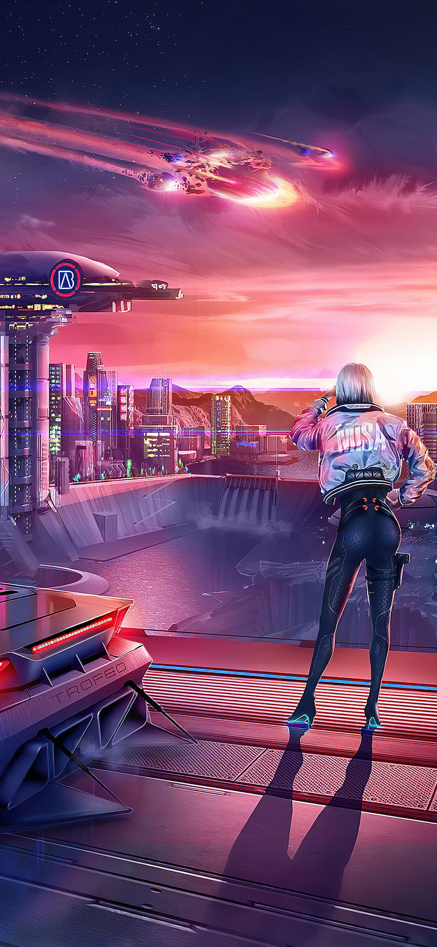 Premium Photo | City wallpaper dystopian futuristic cyberpunk city at night  3d rendering raster illustration