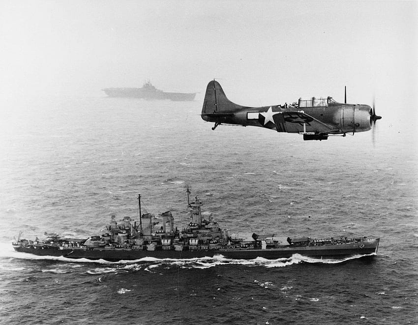 lotniskowiec bombowiec z dala od drugiej wojny światowej na Pacyfiku Tapeta HD