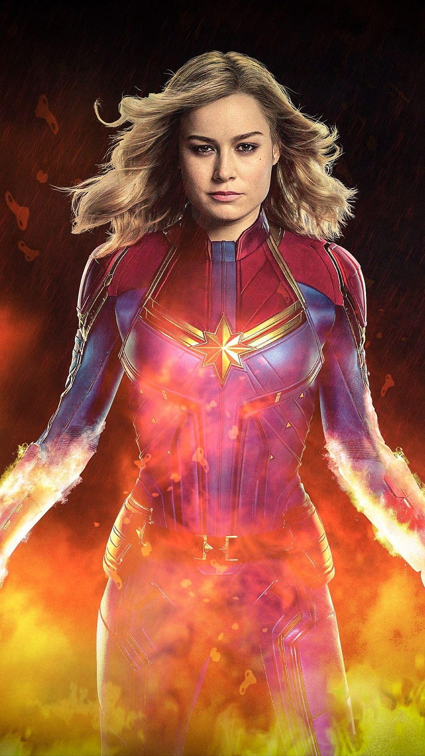 Seni kipas, Brie Larson, pahlawan super, Film kapten Marvel, film 2019, film kapten keajaiban 2019 wallpaper ponsel HD