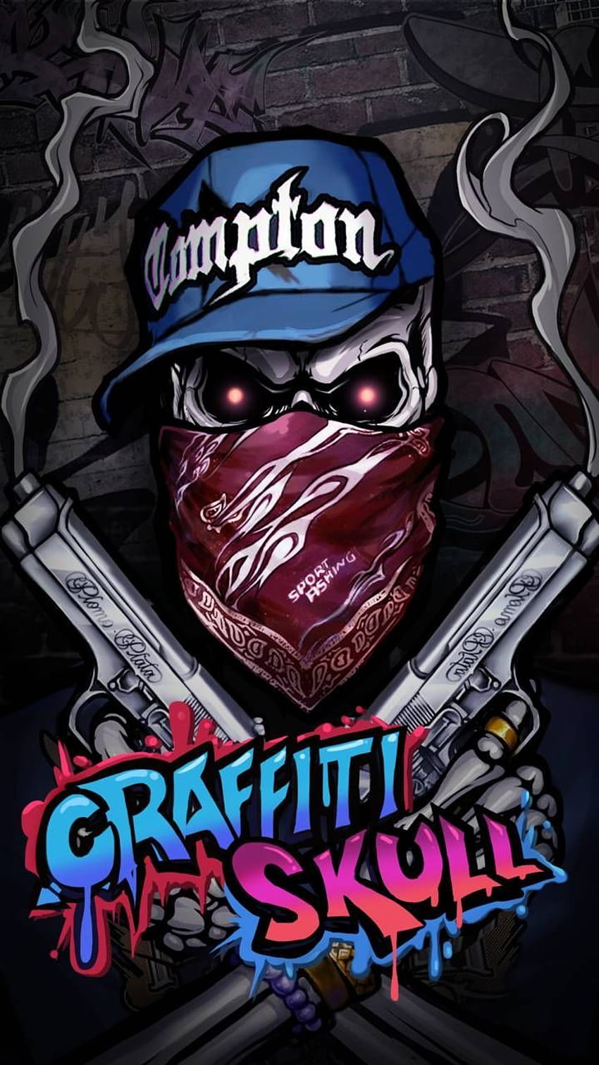 Compton skull by dragonbreath45, best phone graffiti HD phone wallpaper ...
