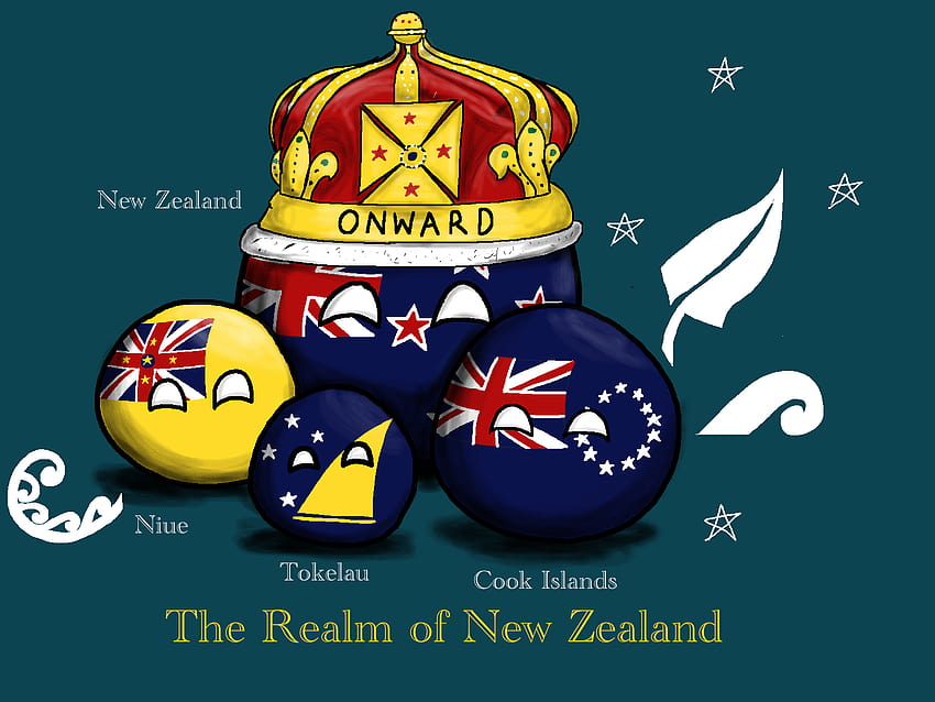 British New Zealandball, countryballs Fond d'écran HD