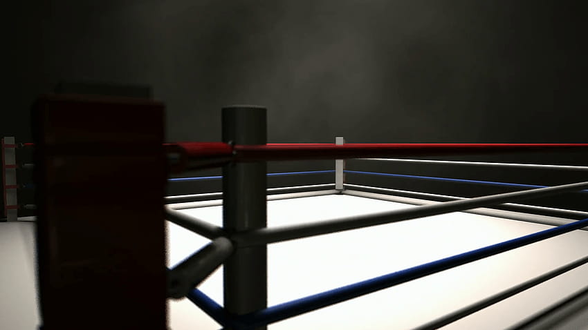 A pan across a empty regular boxing ring surrounded by ropes spotlit, boxing ring background HD wallpaper