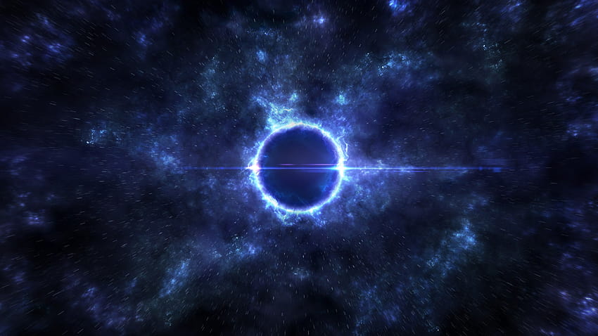 Черна дупка, фонове на черна дупка, синя дупка HD тапет