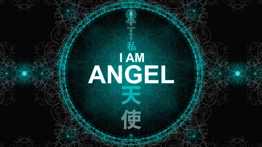AI Artificial Intelligence 2 I AM ANGEL Digital Voice Super Abstract Circle Word Art Style 2019 HD wallpaper