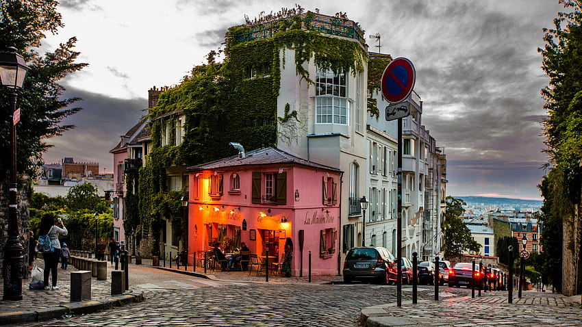 La Maison Rose Paris France Voyage, rues de paris Fond d'écran HD