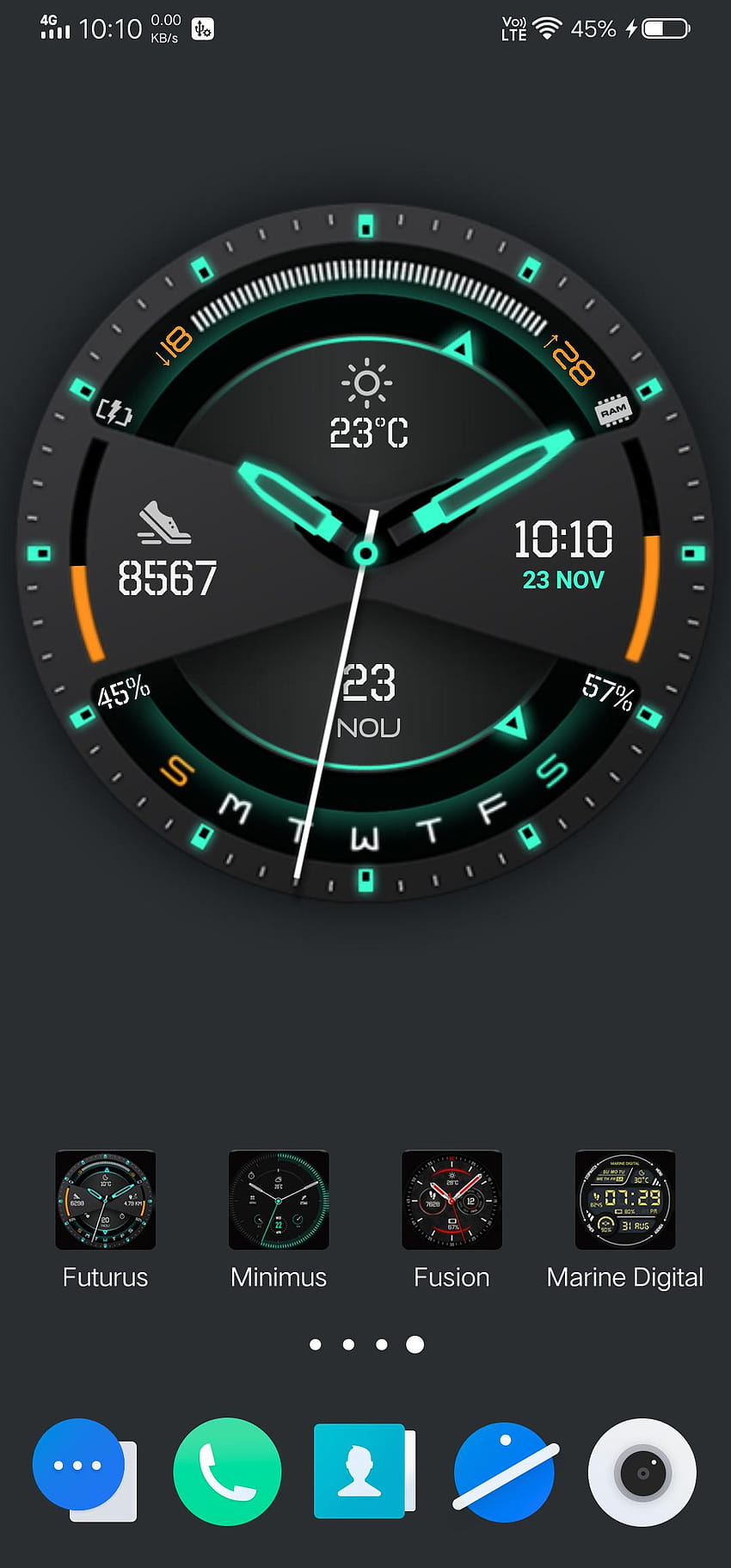 โปรโมชั่น] Futurus Clock Live & Watch Face: ธีม Android วอลล์เปเปอร์โทรศัพท์ HD