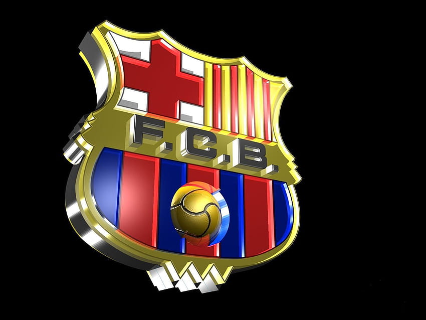  Fondos 3D del logotipo de Barcelona, ​​​​logo barca, Fondo de pantalla HD