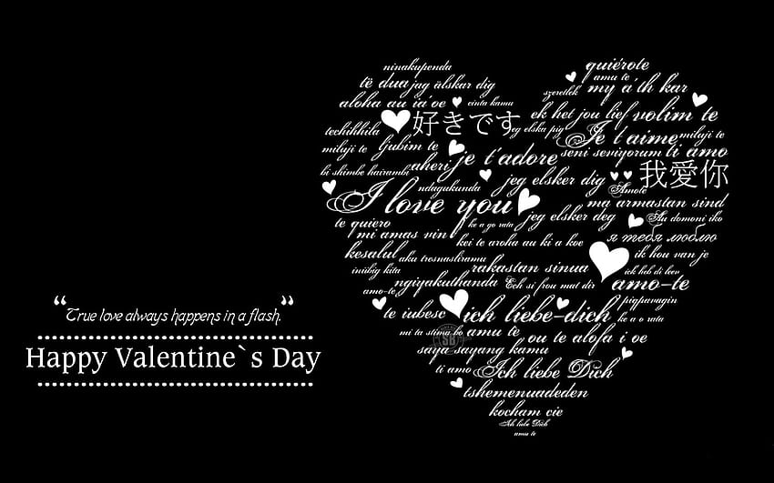 s blancos del día de San Valentín, día de San Valentín en blanco y negro fondo de pantalla