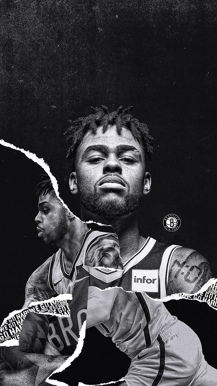 The paper tear used to separate the is used very efficiently, dangelo russell golden state warriors HD phone wallpaper