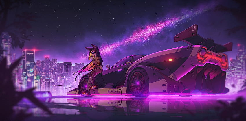 Download Get Ready To Ride In This Epic Anime Car | Wallpapers.com
