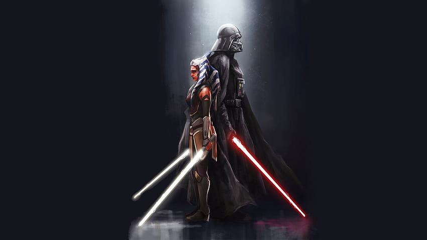 Ahsoka Tano Darth Vader, kanan jarrus vs darth vader HD wallpaper