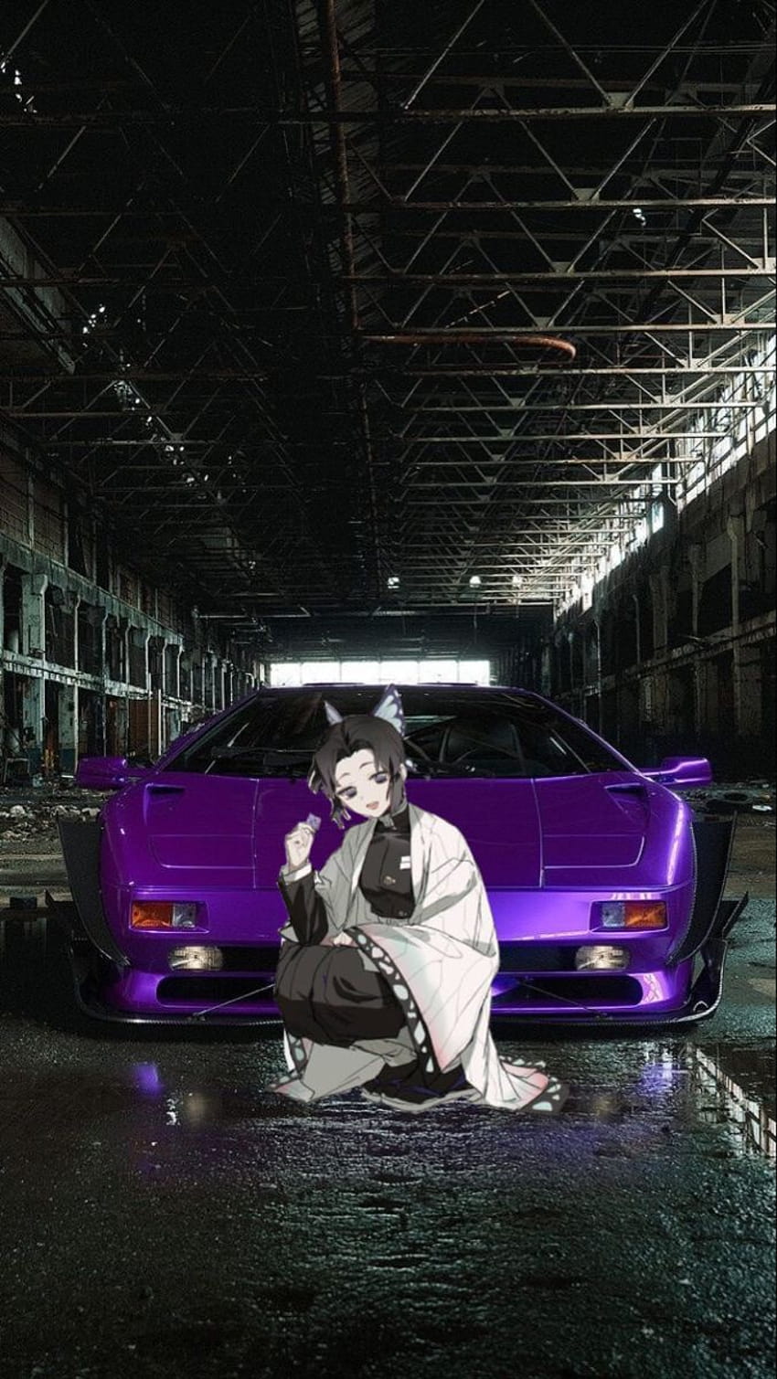 Purple anime car HD wallpapers | Pxfuel