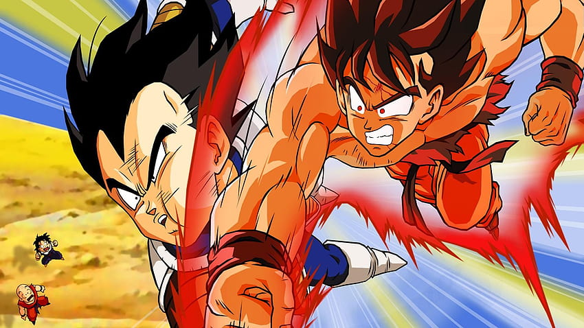 Goku contra Vegeta peleando Goku contra Vegeta peleando fondo de pantalla