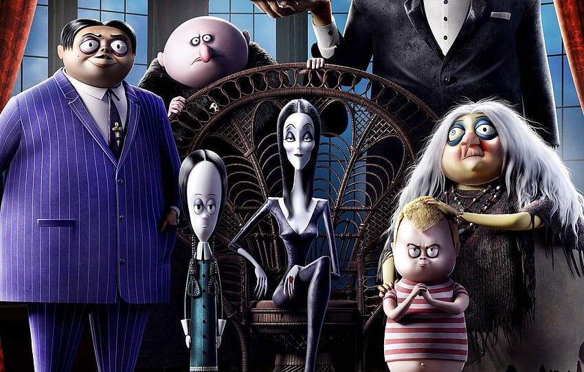 cartone animato, cartone animato, Film, La famiglia Addams, La famiglia Addams , sezione фильмы, famiglia addams halloween Sfondo HD