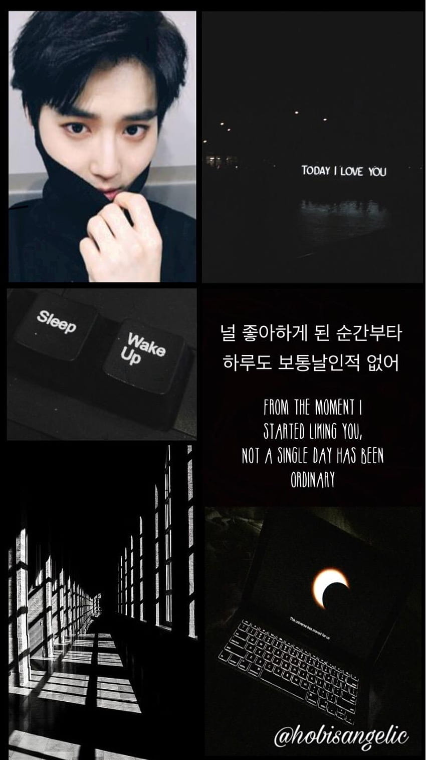 Suho Exo Aesthetic Black Love Blackaesthetic Kpop Locks Aesthetic Kpop Lockscreen Hd Phone Wallpaper Pxfuel