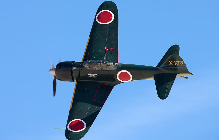 fighter, Mitsubishi, Japanese, deck, easy, A6M Zero , section авиация, mitsubishi a6m zero HD wallpaper