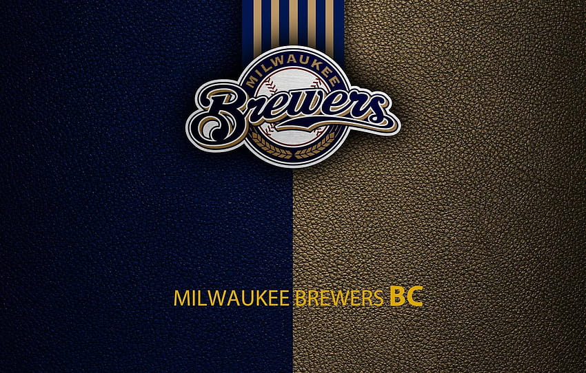 esporte, logotipo, beisebol, Milwaukee Brewers, Brewers logo papel de parede HD