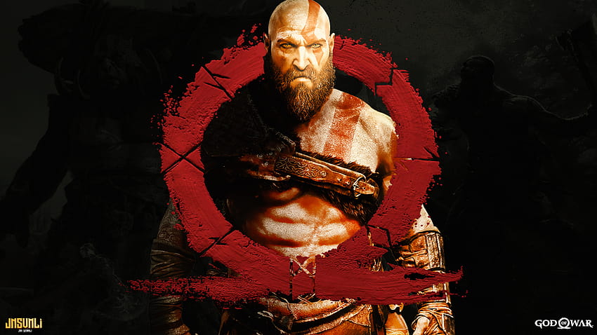 1280x720 God Of War 4, Logo, Kratos, logotipo de juego de kratos fondo de pantalla