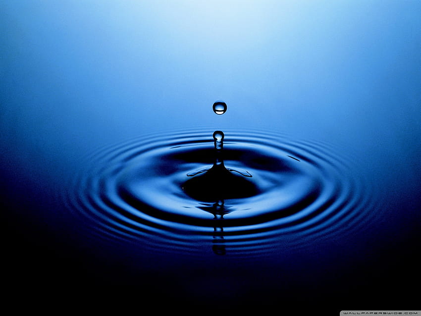 Blue Water Drop Ripple Ultra Backgrounds for U TV : & 울트라와이드 & 노트북 : 태블릿 : 스마트폰 HD 월페이퍼