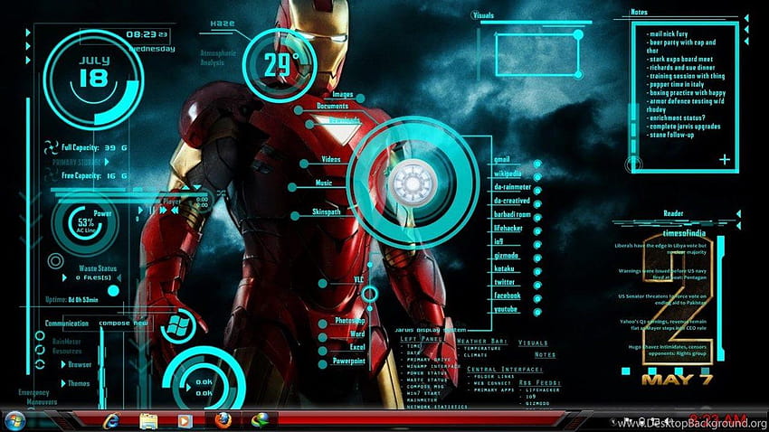 Jarvis New Iron Man My Walls 2560x1600 Backgrounds, jarvis iron man HD wallpaper